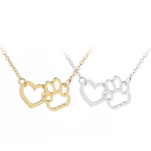 fashion heart & paw necklace hollow heart shaped pet cat paw print pendant necklace for dog owners women men animal jewelry, Silver
fashion heart & paw necklace hollow heart shaped pet cat paw print pendant necklace for dog owners women men animal jewelry, Silver