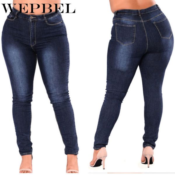 wepbel women's jeans summer fashion casual high waist solid color stretch denim pencil pants large size, Blue
wepbel women's jeans summer fashion casual high waist solid color stretch denim pencil pants large size, Blue