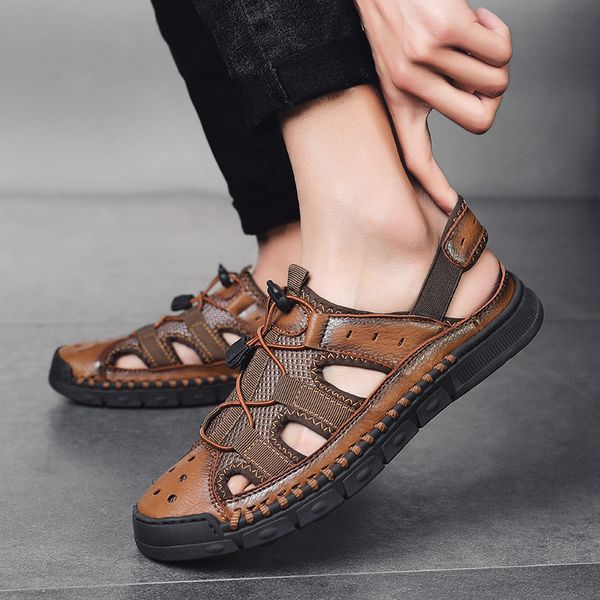 2019 summer new style versatile teenager england porous shoes lace-up casual sandals trend breathable sandals men's, Black
2019 summer new style versatile teenager england porous shoes lace-up casual sandals trend breathable sandals men's, Black
