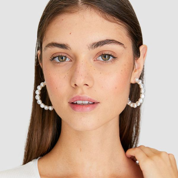 flatfoosie trendy simulated pearl hoop earrings for women girls big small circle round geometric new earring bohemian jewelry, Golden;silver
flatfoosie trendy simulated pearl hoop earrings for women girls big small circle round geometric new earring bohemian jewelry, Golden;silver