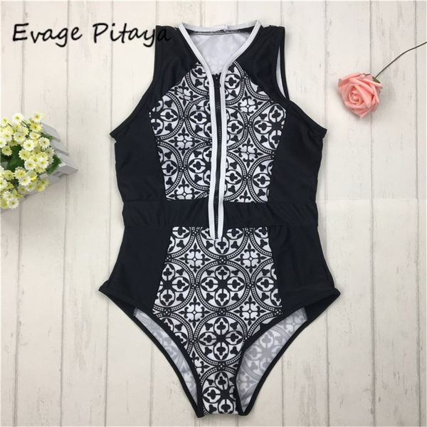 2018 women one piece swimsuit vintage print zipper front swimwear bathing suit beach wear monokini black
2018 women one piece swimsuit vintage print zipper front swimwear bathing suit beach wear monokini black