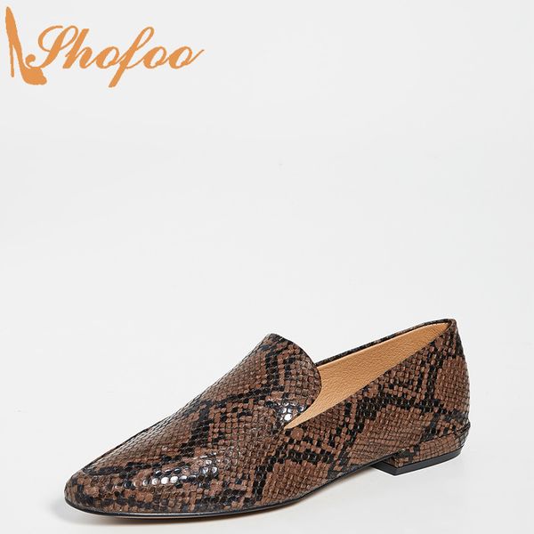brown snake skin print flats woman round toe boat shoes slip on large size 11 15 for ladies autumn fashion office mature shofoo, Black
brown snake skin print flats woman round toe boat shoes slip on large size 11 15 for ladies autumn fashion office mature shofoo, Black