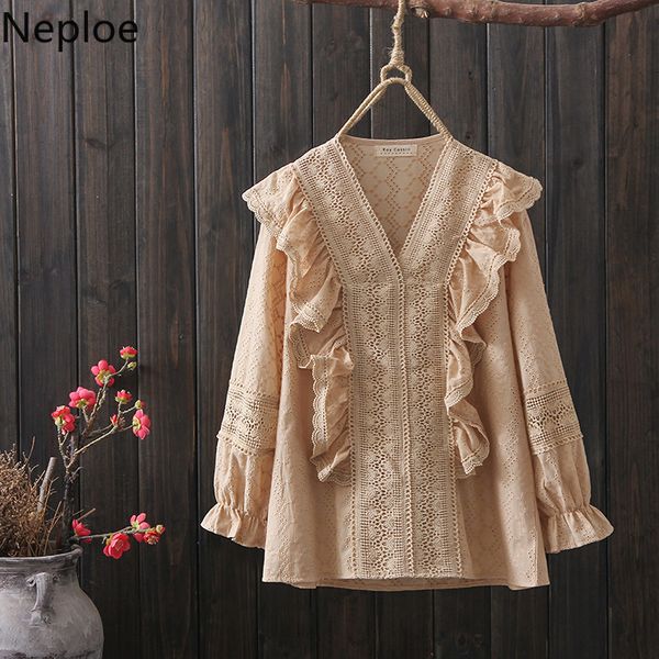 neploe puff long sleeve women shirt 2020 spring autumn new ruffle sweet blouses lace patchwork v-neck pullover blusas 58459, White
neploe puff long sleeve women shirt 2020 spring autumn new ruffle sweet blouses lace patchwork v-neck pullover blusas 58459, White