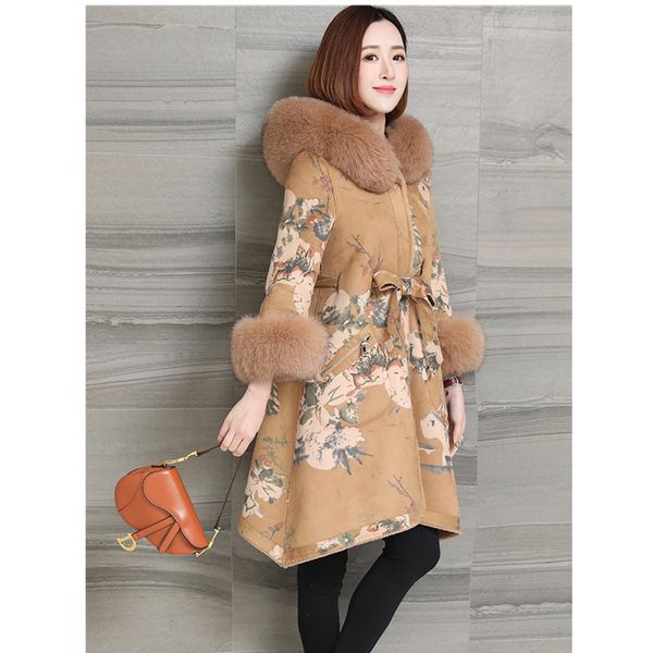 women's fur & faux real woman 2021 wool coats winter fashion collar double-faced print pattern thick coat plus size 2xl, Black
women's fur & faux real woman 2021 wool coats winter fashion collar double-faced print pattern thick coat plus size 2xl, Black