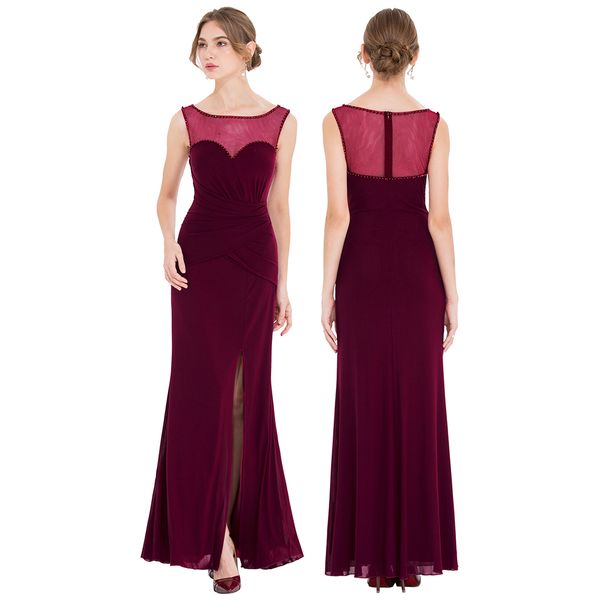 angel-fashions women evening dresses pleated beading slit peplum jewel see through long mermaid formal party dress wine red 433, Black;red
angel-fashions women evening dresses pleated beading slit peplum jewel see through long mermaid formal party dress wine red 433, Black;red