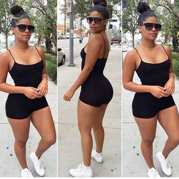 lady jumpsuit plus size and rompers for women,condole short playsuits xs-xxxl summer solid shorts, Black;white
lady jumpsuit plus size and rompers for women,condole short playsuits xs-xxxl summer solid shorts, Black;white