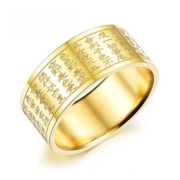 trendy stainless steel gold color ring for men neo-gothic sutra buddhism jewelry luck & blessing ring for friend ogj500, Golden;silver
trendy stainless steel gold color ring for men neo-gothic sutra buddhism jewelry luck & blessing ring for friend ogj500, Golden;silver