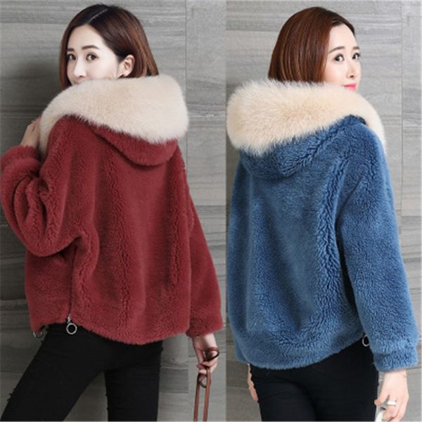 2019 new composite fur one-like wool velvet hooded fur women's coat jacket cotton clothing s-xxl, Black
2019 new composite fur one-like wool velvet hooded fur women's coat jacket cotton clothing s-xxl, Black
