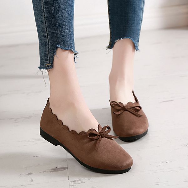 women flats 2019 bow knot british wind flat shoes suede lace round toe shoes slip on sweet elegant school casual women shoes, Black
women flats 2019 bow knot british wind flat shoes suede lace round toe shoes slip on sweet elegant school casual women shoes, Black