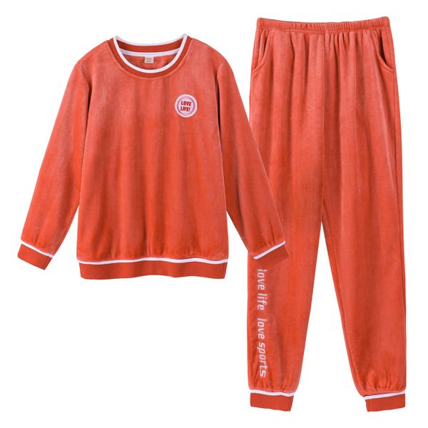 women orange color letter embroidered pants thick warm winter loungewear women pajamas set couple sleepwears new flannel pajamas, Black;red
women orange color letter embroidered pants thick warm winter loungewear women pajamas set couple sleepwears new flannel pajamas, Black;red