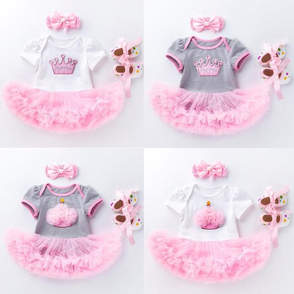 fashion summer newborn infant baby girls birthday cake crown romper dress+princess shoes+headbands 3pcs baby girl clothes#guahao, White
fashion summer newborn infant baby girls birthday cake crown romper dress+princess shoes+headbands 3pcs baby girl clothes#guahao, White