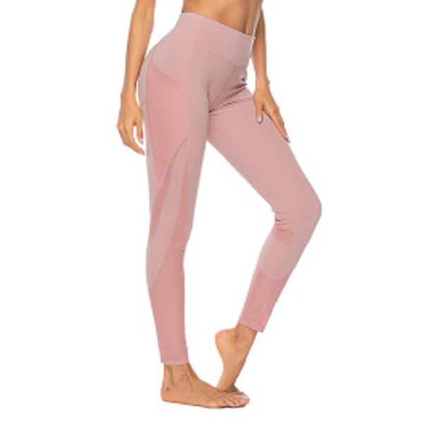 women's sports pants ladies pure color gauze pocket elastic fitness running yoga pants high waist sport spodnie damskie, White;red 
women's sports pants ladies pure color gauze pocket elastic fitness running yoga pants high waist sport spodnie damskie, White;red