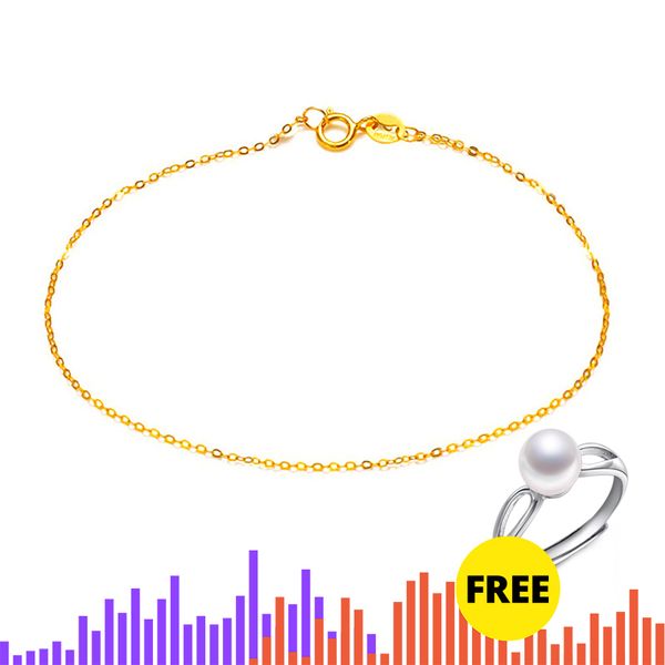 daimi pure gold bracelet chain 18k yellow gold chain light chain gold bracelet, Black
daimi pure gold bracelet chain 18k yellow gold chain light chain gold bracelet, Black