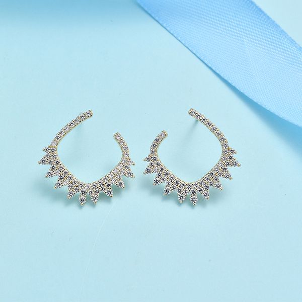simple gold silver color earrings irregular semicircle stud earrings for women fashion zircon jewelry korean earings 2020 new, Golden;silver
simple gold silver color earrings irregular semicircle stud earrings for women fashion zircon jewelry korean earings 2020 new, Golden;silver