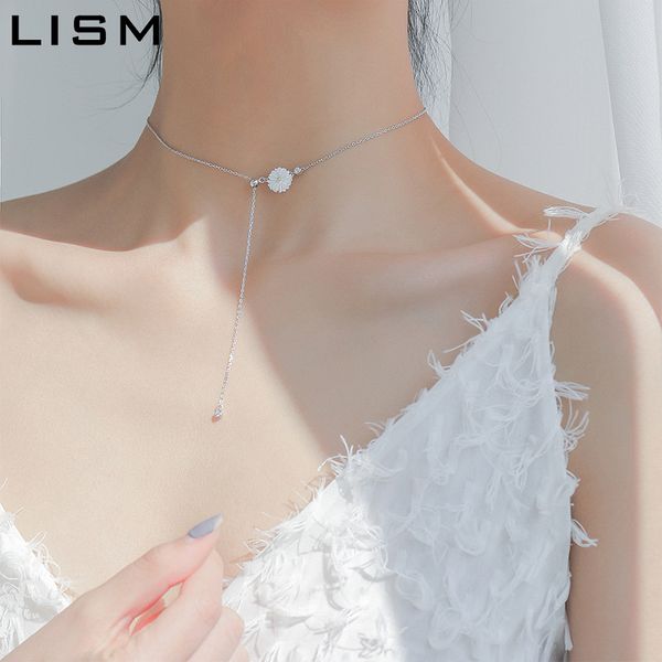 lism 925 silver cute summer shell daisy flower pendant necklace for women girl temperament adjustable wedding necklace
lism 925 silver cute summer shell daisy flower pendant necklace for women girl temperament adjustable wedding necklace