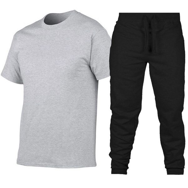 tshirt + pants sport suits loose tracksuits men fitness 2 pcs set jogging cotton short sleeve t shirt tracksuit summer sportswear, Gray
tshirt + pants sport suits loose tracksuits men fitness 2 pcs set jogging cotton short sleeve t shirt tracksuit summer sportswear, Gray