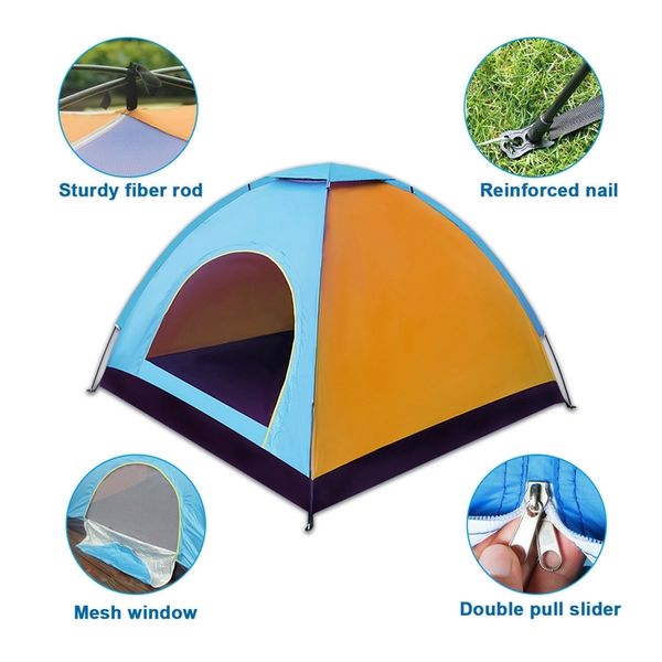 2 person camping tent backpacking dome shelter outdoor thick sunscreen small tent camping gear for hiking traveling
2 person camping tent backpacking dome shelter outdoor thick sunscreen small tent camping gear for hiking traveling