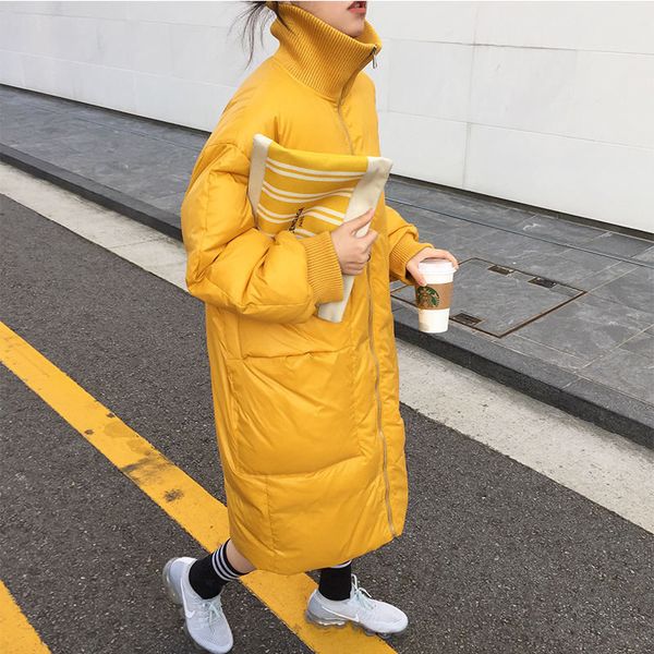 autumn and winter long down cotton jacket women loose warm thick high collar coat female casual padded women's winter coat q1741 y19092, Black;white
autumn and winter long down cotton jacket women loose warm thick high collar coat female casual padded women's winter coat q1741 y19092, Black;white