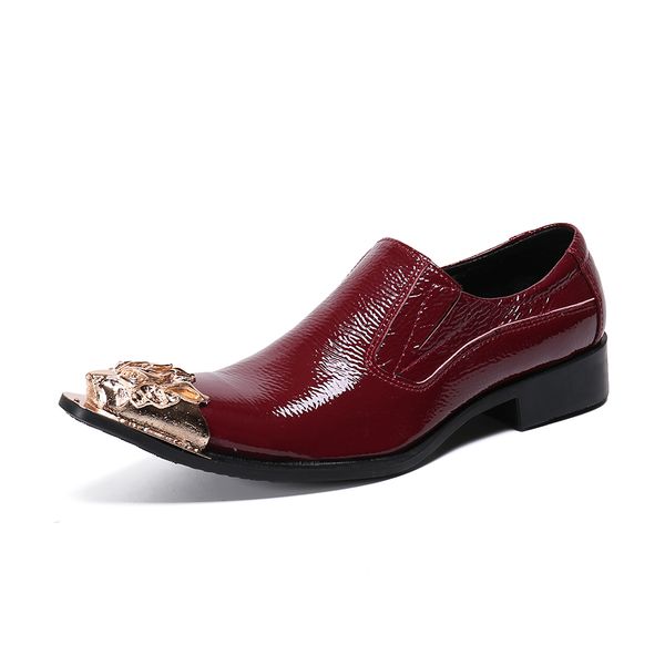 shoes men iron head leather shoes wine pointy individual character man shoe high heel pointed toe loafers mens, Black
shoes men iron head leather shoes wine pointy individual character man shoe high heel pointed toe loafers mens, Black