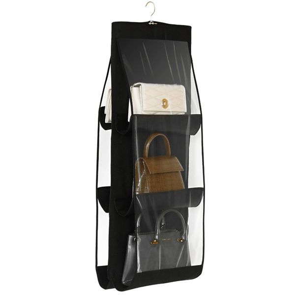 hanging handbag storage bag 6 pocket folding hanging large clear purse storage holder anti-dust organizer rack hook hanger
hanging handbag storage bag 6 pocket folding hanging large clear purse storage holder anti-dust organizer rack hook hanger