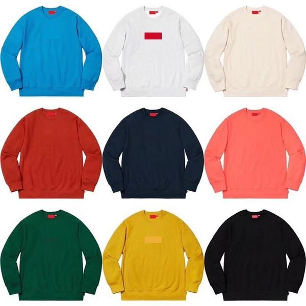 19fw 12 colors box logo crewneck fashion sweatshirt new color casual men women pullover couple outfit street sweater hflswy243, Black
19fw 12 colors box logo crewneck fashion sweatshirt new color casual men women pullover couple outfit street sweater hflswy243, Black