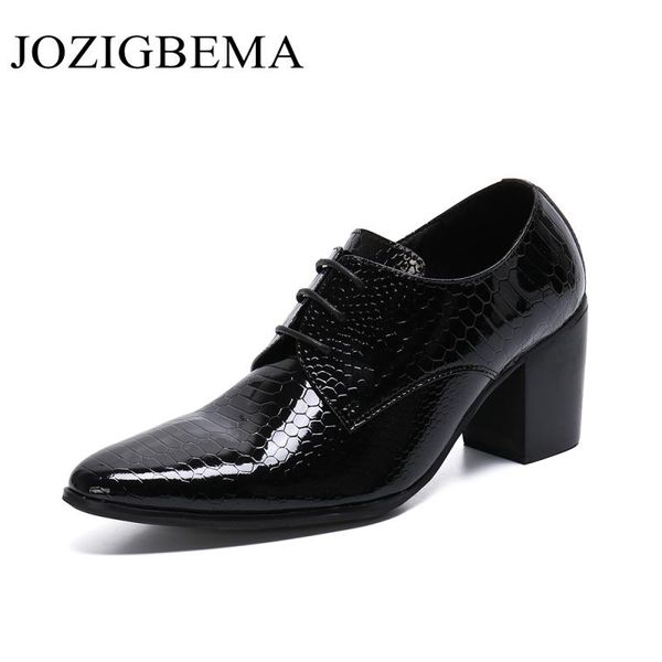 business men shoes snake patent leather pointed toe formal shoes men outsole office footwear male high heels oxfords, Black
business men shoes snake patent leather pointed toe formal shoes men outsole office footwear male high heels oxfords, Black