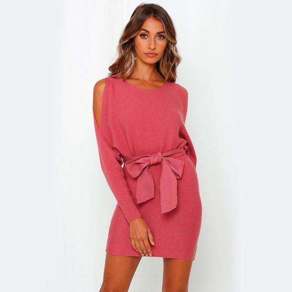 casual long sleeve solid color dresses female clothing womens designer hip bow bodycon dresses, Black;gray
casual long sleeve solid color dresses female clothing womens designer hip bow bodycon dresses, Black;gray