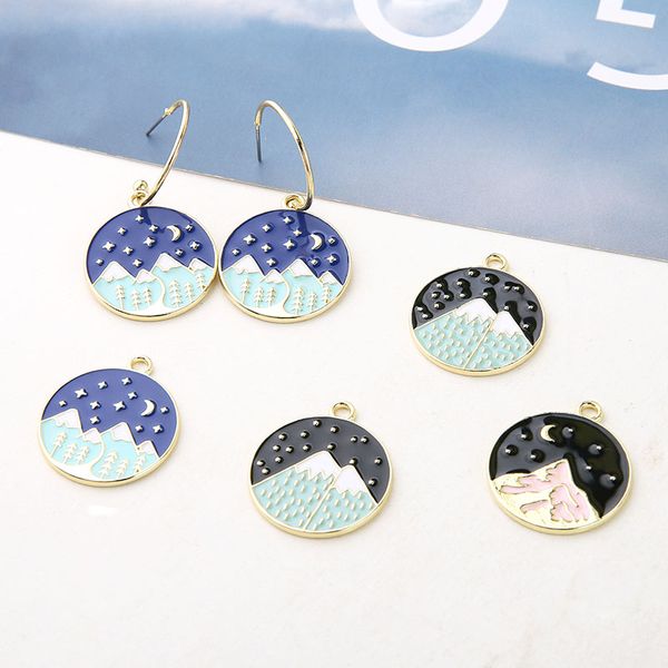 10pcs/pack morning evening mountain enamel round charms jewelry earring bracelets diy pendant jewelry making golden base, Bronze;silver
10pcs/pack morning evening mountain enamel round charms jewelry earring bracelets diy pendant jewelry making golden base, Bronze;silver