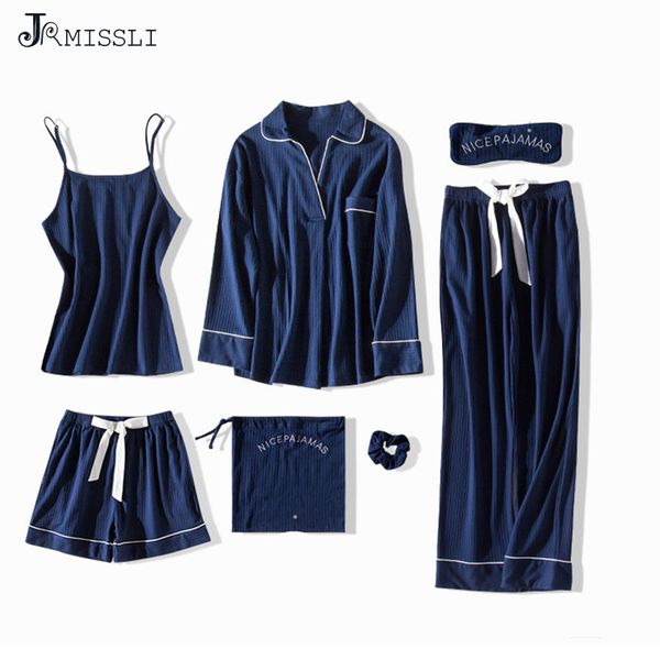 jrmissli spring new cotton women pajamas suit 2019 female home clothing pyjamas sleep set long sleeve blue sleepwear nightwear, Blue;gray
jrmissli spring new cotton women pajamas suit 2019 female home clothing pyjamas sleep set long sleeve blue sleepwear nightwear, Blue;gray