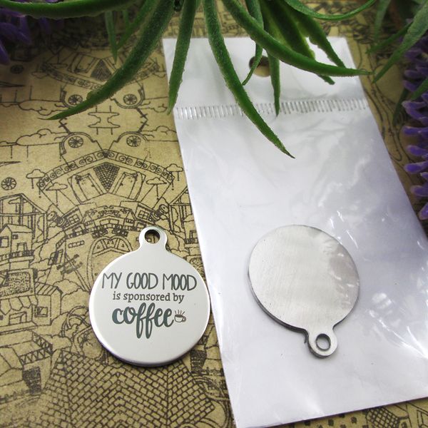 40pcs--"my good mood is sponsored by coffee"stainless steel charms more style for choosing diy charms pendants for necklace, Bronze;silver
40pcs--"my good mood is sponsored by coffee"stainless steel charms more style for choosing diy charms pendants for necklace, Bronze;silver