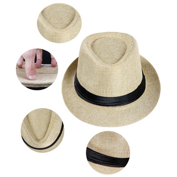 classic men linen hat solid wide brim vintage men women panama jazz hat cowboy fedora hats church derby flat hats d40, Blue;gray
classic men linen hat solid wide brim vintage men women panama jazz hat cowboy fedora hats church derby flat hats d40, Blue;gray