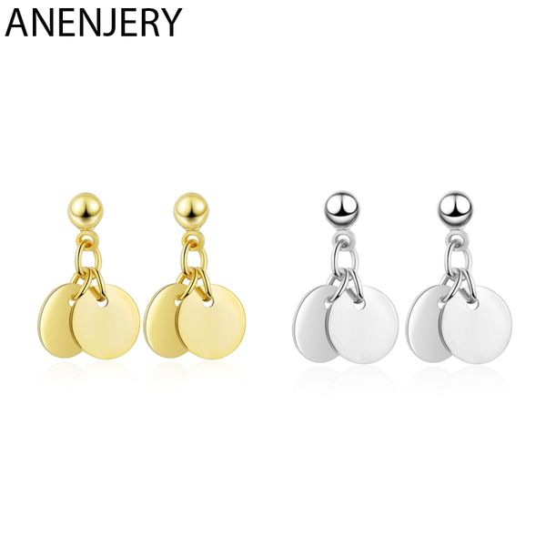 anenjery personality gold silver round disc dangle earring 925 sterling silver geometric earring jewelry for women's gift s-e984
anenjery personality gold silver round disc dangle earring 925 sterling silver geometric earring jewelry for women's gift s-e984