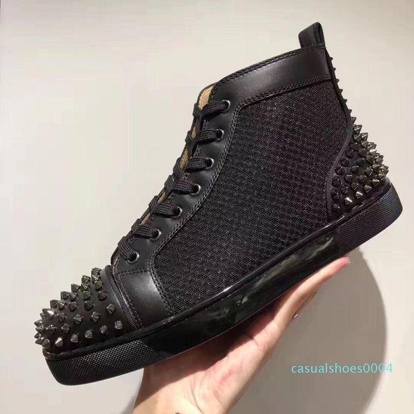 luxury designer sneakers men women casual shoes party dress high-cut studded spikes platforms red bottom trainers shoes studded ac04, Black
luxury designer sneakers men women casual shoes party dress high-cut studded spikes platforms red bottom trainers shoes studded ac04, Black