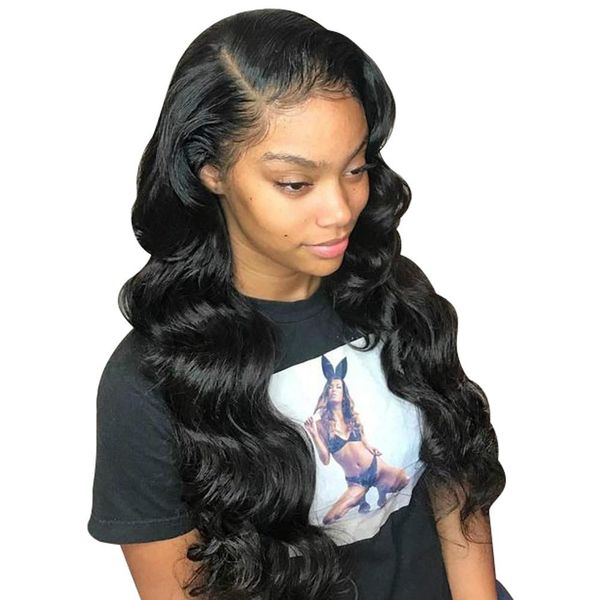 body wave 13x6 lace front human wigs pre plucked malaysian hair lace wig with baby hair remy hair frontal wigs, Black
body wave 13x6 lace front human wigs pre plucked malaysian hair lace wig with baby hair remy hair frontal wigs, Black