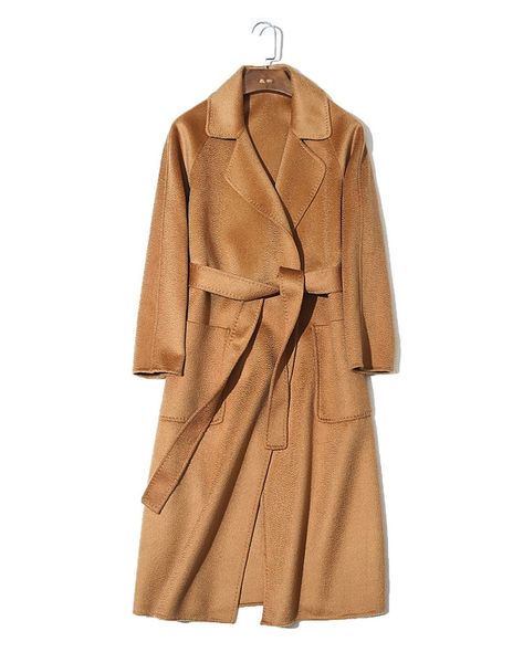 2018 women's autumn winter fashion luxury high end cashmere wool water ripple caramel coat trench, Black
2018 women's autumn winter fashion luxury high end cashmere wool water ripple caramel coat trench, Black