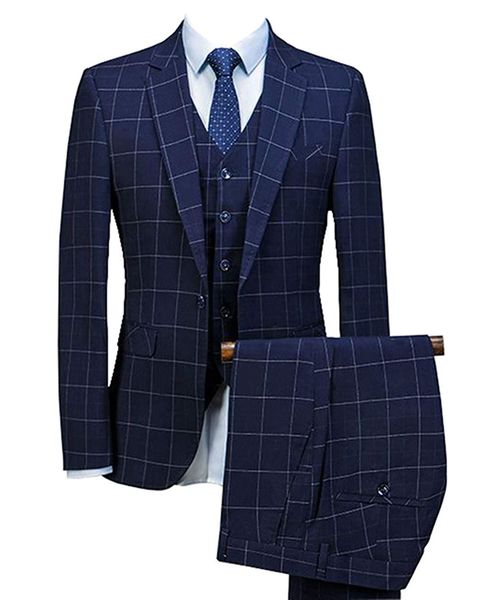 blue plaid wedding tuxedos 2019 notched lapel one button men suits for prom / evening party (jacket+pants+tie+vest) custom made, Black;gray
blue plaid wedding tuxedos 2019 notched lapel one button men suits for prom / evening party (jacket+pants+tie+vest) custom made, Black;gray