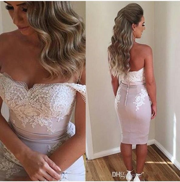 2019 new short becch summer prom dresses off the shoulder beaded sleeveless lace appliques knee length evening gowns 820, Black
2019 new short becch summer prom dresses off the shoulder beaded sleeveless lace appliques knee length evening gowns 820, Black