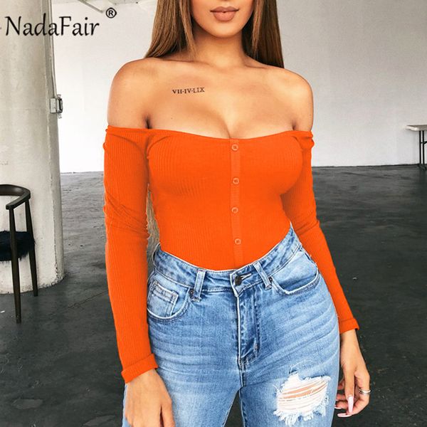 nadafair long sleeve off shoulder bodysuit women buttons plus size rib knitted bodysuit femme bodycon jumpsuit short romper, Black;white
nadafair long sleeve off shoulder bodysuit women buttons plus size rib knitted bodysuit femme bodycon jumpsuit short romper, Black;white