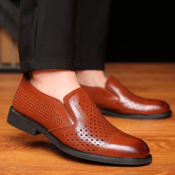 man shoes cow leather genuine cut-outs slip-on breathable loafers 2019 men shoes for wedding business plus size dfv78, Black
man shoes cow leather genuine cut-outs slip-on breathable loafers 2019 men shoes for wedding business plus size dfv78, Black