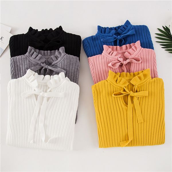 sweaters woman designer sweater 2019 casual spring women slim sweater winter knitted sweater lace up long sleeve ruffle womens sweaters, White;black
sweaters woman designer sweater 2019 casual spring women slim sweater winter knitted sweater lace up long sleeve ruffle womens sweaters, White;black