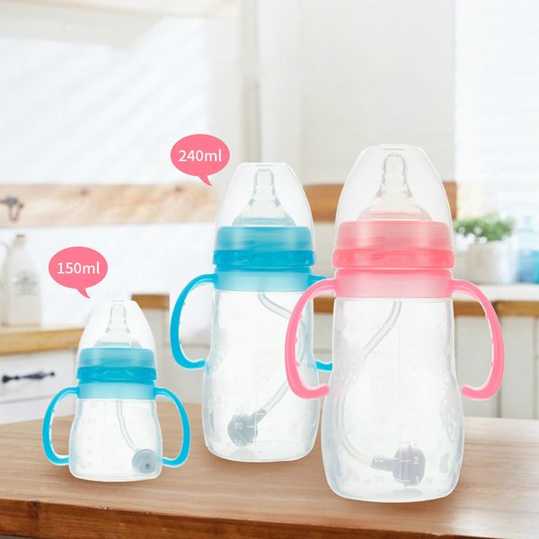150ml/240ml baby silicone bottle wide caliber with handle baby drop-resistant silicone nipple bottle safe feeding tolls bpa free
150ml/240ml baby silicone bottle wide caliber with handle baby drop-resistant silicone nipple bottle safe feeding tolls bpa free