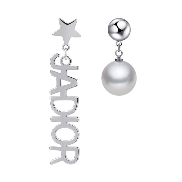 s925 pearl asymmetrical jewellery sense of design temperament alphabet charm earrings jewelry ab style jewelry for gift q302, Golden
s925 pearl asymmetrical jewellery sense of design temperament alphabet charm earrings jewelry ab style jewelry for gift q302, Golden