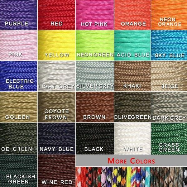 1pcs 550 paracord parachute cord lanyard mil spec type iii 7 strand core 100 ft 27 colors for climbing camping / bracelet, Black;white
1pcs 550 paracord parachute cord lanyard mil spec type iii 7 strand core 100 ft 27 colors for climbing camping / bracelet, Black;white