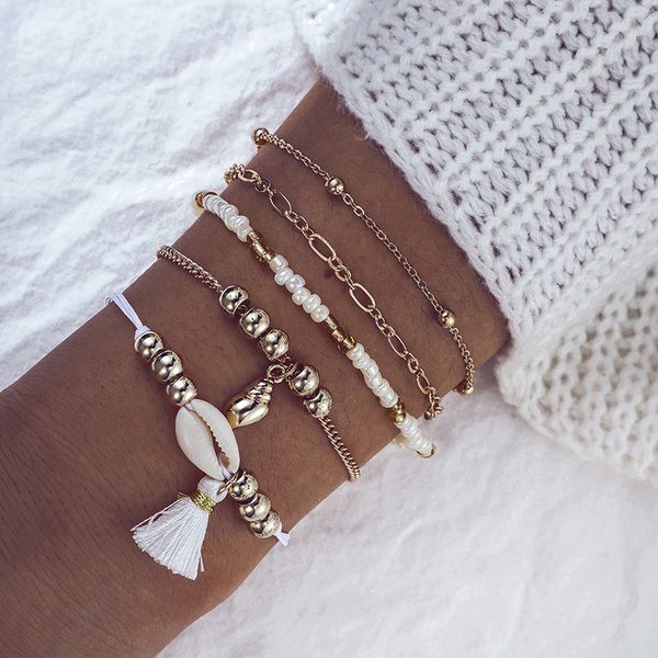 5pcs/set fashion bohemian bracelets geometric conch shell beaded tassel ball bracelet women party jewelry support fba drop shipping m256f, Golden;silver
5pcs/set fashion bohemian bracelets geometric conch shell beaded tassel ball bracelet women party jewelry support fba drop shipping m256f, Golden;silver
