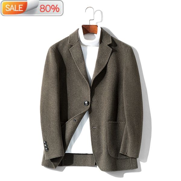 spring autumn wool coat men short double-sided male jacket 2020 korean mens coats and jackets casaco masculino b21920, Black
spring autumn wool coat men short double-sided male jacket 2020 korean mens coats and jackets casaco masculino b21920, Black