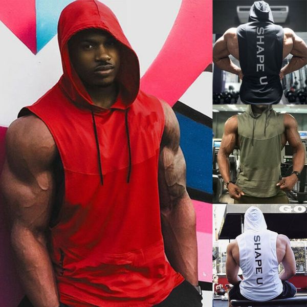 mens muscle hoodie tank bodybuilding gym workout sleeveless vest t-shirt, Black;blue
mens muscle hoodie tank bodybuilding gym workout sleeveless vest t-shirt, Black;blue