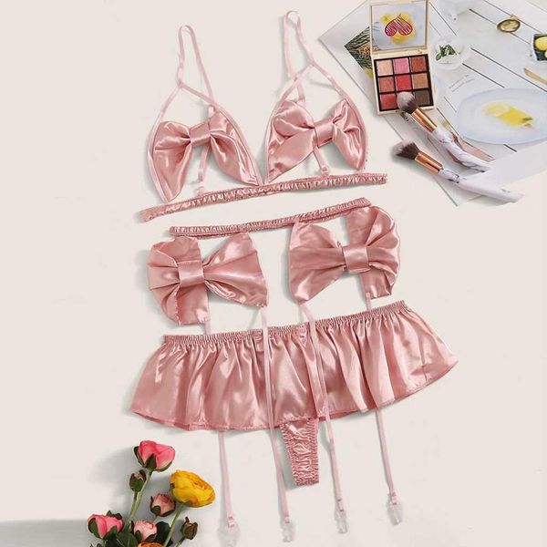 fashion women satin bowknot bra garter lingerie set underwear sleepwear fashion sous vetement femme 2019 l24#, Red;black
fashion women satin bowknot bra garter lingerie set underwear sleepwear fashion sous vetement femme 2019 l24#, Red;black