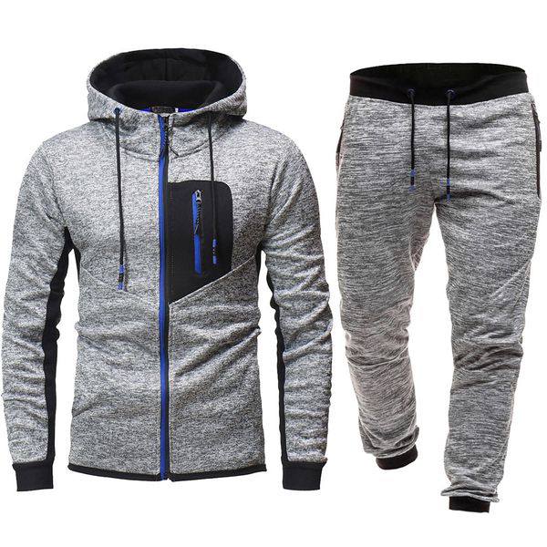men's set 2019 spring leisure patchwork tracksuit men sweatshirt top pants sets fashion long sleeve tracksuits 19jan16, Gray
men's set 2019 spring leisure patchwork tracksuit men sweatshirt top pants sets fashion long sleeve tracksuits 19jan16, Gray