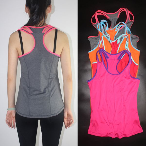 women sports jerseys sleeveless t shirt double halter tank fitness running yoga gym clothes quick dry running vest singlets, White;red
women sports jerseys sleeveless t shirt double halter tank fitness running yoga gym clothes quick dry running vest singlets, White;red