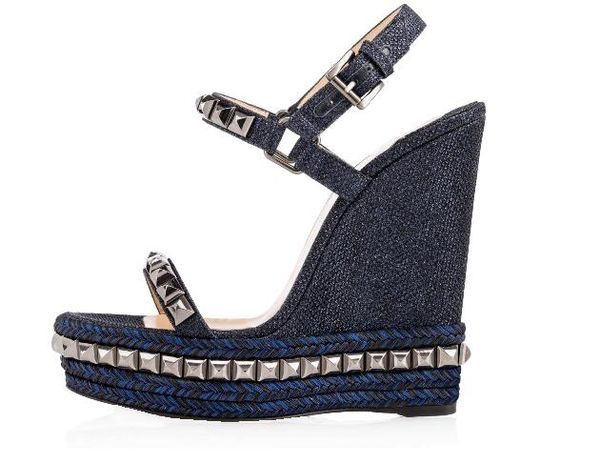 2019 ladies wedge hemp bottom sandals riveted high-heeled sandals with wooden slope ladies ankle strap women's pumps party shoes eu35-4
2019 ladies wedge hemp bottom sandals riveted high-heeled sandals with wooden slope ladies ankle strap women's pumps party shoes eu35-4